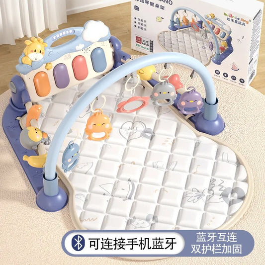 脚踩脚踏钢琴婴儿健身架0-6个月婴儿玩具0-1岁宝宝新生儿礼物礼盒 - Cubbies Bliss